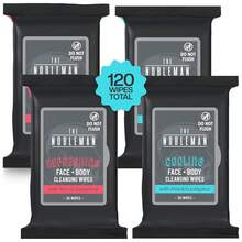The Nobleman Cooling Face + Body Cleansing Wipes (120 Wipes) - 2 Packs Aloe & Eucalyptus + 2 Packs Of Aloe & Grapefruit – Refreshing, Soothing, Non-Greasy, Skin Revitalizer,25838006 - 黑色 - 查看 2