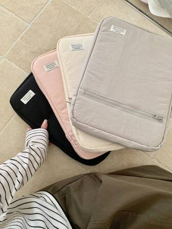 1 件装新款韩国笔记本电脑包，适用于 iPad 内胆包，加厚绒面保护套。