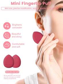 （酒红色）32件套化妆刷套装，优质合成毛眼影晕染刷套装，化妆工具+24件套化妆工具套装，旅行必备，情人节礼物，价格实惠，旅行化妆刷，女士礼物，化妆师，专业全套化妆工具 - 酒紅色 - 查看 10