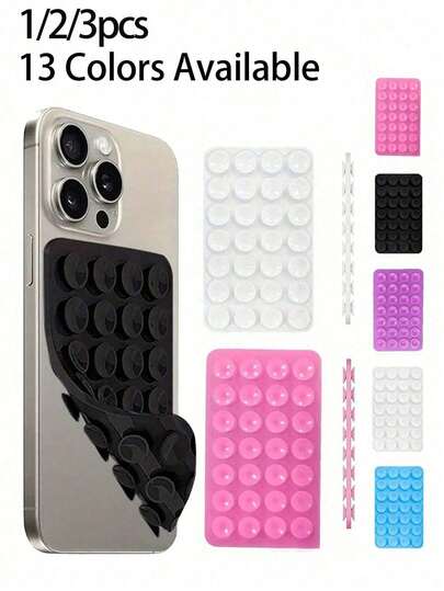 1pc Dual-Sided Suction Cup Phone Holder, Silicone Suction Cup Phone Case Sticky Phone Grip Hands-Free Phone Holder, Phone Case, Holiday Essential, Sticky Phone Grip, Phone Case, Phone Holder, Desk Accessory, Sticky Phone Grip, Phone Accessories, Phone Grip