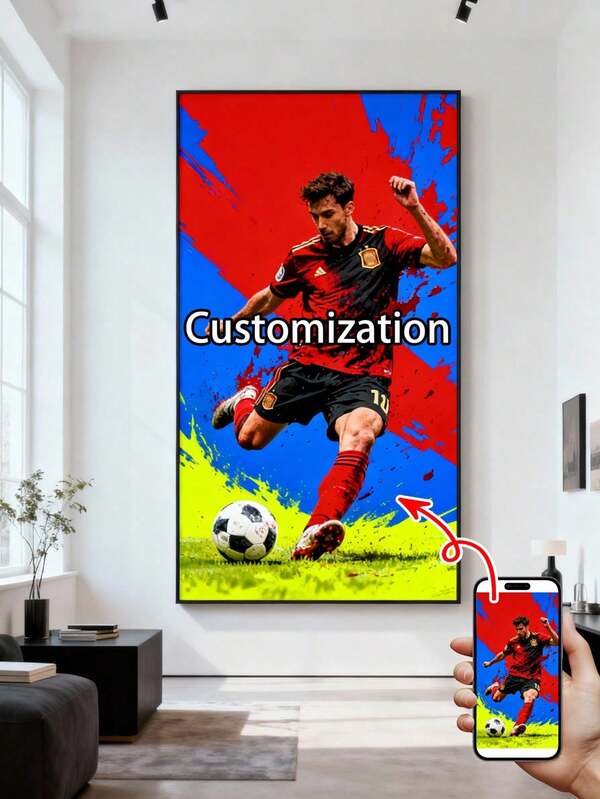 1pc Custom Basketball Football Movie Star Graffiti Love HD Canvas Wall Painting, Room Decor,Pictures Custom Photo,Boyfriend Gifts,Abstract Wall Painting, Music Album Poster, Rapper Canvas Poster, Star Poster, Creative Poster, Suitable For Living Room, Bedroom Dormitory Wall Decoration, Frameless.