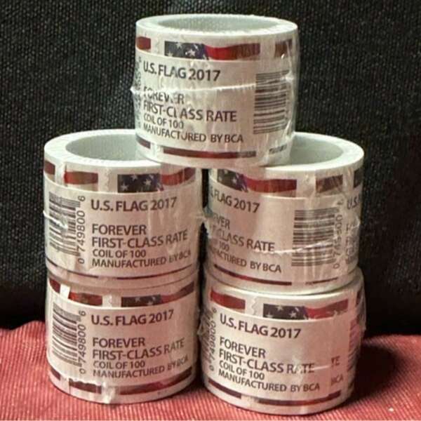 2017 U.S Flag Forever Postage Stamps ( 1 Coil Of 100 Stamps),Party Supplies,Christmas Decoration,Halloween Decor