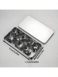 Precision Geometric Cookie Cutter Set, 30-Pack - Food- 430 Stainless Steel, Rust-Proof & Dishwasher  For Home And Commercial Baking​​​ - 銀色 - 查看 10