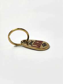 祝您好运，金色钥匙扣，寓意好运、成功。黄铜幸运牌汽车钥匙扣吊坠，福袋挂件，复古欧美创意个性化吊坠，包包配件，女士汽车钥匙扣，女士汽车配件，是送给朋友和老师的最佳生日礼物，包包挂饰，汽车配件，姐妹礼物创意 - 彩色 - 查看 4