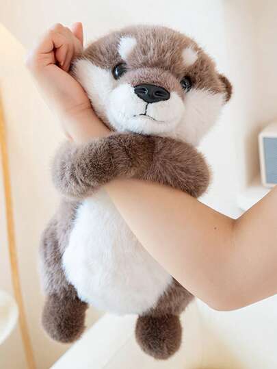 新款柔软毛绒水獭玩具，采用貂毛制成，适合儿童舒适睡眠，可爱的毛绒动物，是圣诞节和情人节送给男孩女孩的最佳新年礼物。