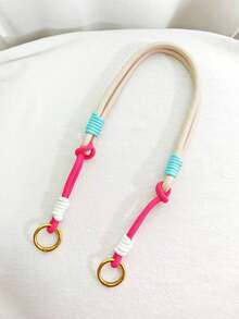 1 pieza Accesorio de cordón corto de nailon para mujer, decoración colgante personalizada y elástica para bolsos, mochilas y accesorios de teléfono