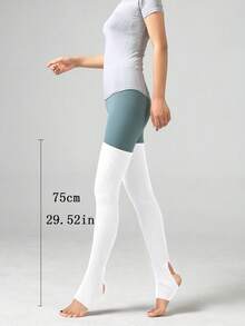 CLAGAINER 75厘米成人芭蕾舞腿套、针织瑜伽腿套、拉丁舞大腿袜