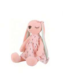 1pc 33/43cm Kawaii Long Ears Rabbit Plush Toys Lovely Sleeping Bunny Wearing Skirt Dolls Stuffed Soft Animal Appease Toy Lovely Birthday & Christmas Decor Gifts