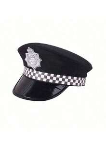 Hat Set, Costume Props For Role Play, Includes Eagle Cap, Glasses, Handcuffs, Baton, Cosplay, Party Winter Gear - Black - View 13