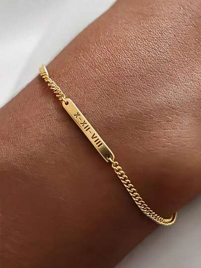 Customized Name Bracelet With Adjustable Stainless Steel Alphabet Rope, Perfect For Valentine's Day, Christmas, Mother's Day, Classmate And Friend Gatherings, School Supplies, Teens, Middle School Students, High School Students, College Freshmen, Sophomores, Lower Grade Students, And Charming Autumn