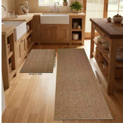 1pc Thick Area Rug, Heavy Duty Durable Carpet, Brown Rug, Kitchen Mat, Doormat, Outdoor Mat, Washable Bottom, Cat Scratching Pad, Kitchen Rug, Bathroom Mat, Welcome Mat, Kitchen Carpet, Outdoor Rug, Small Rug, Dirt-Resistant And Vacuum Cleanable