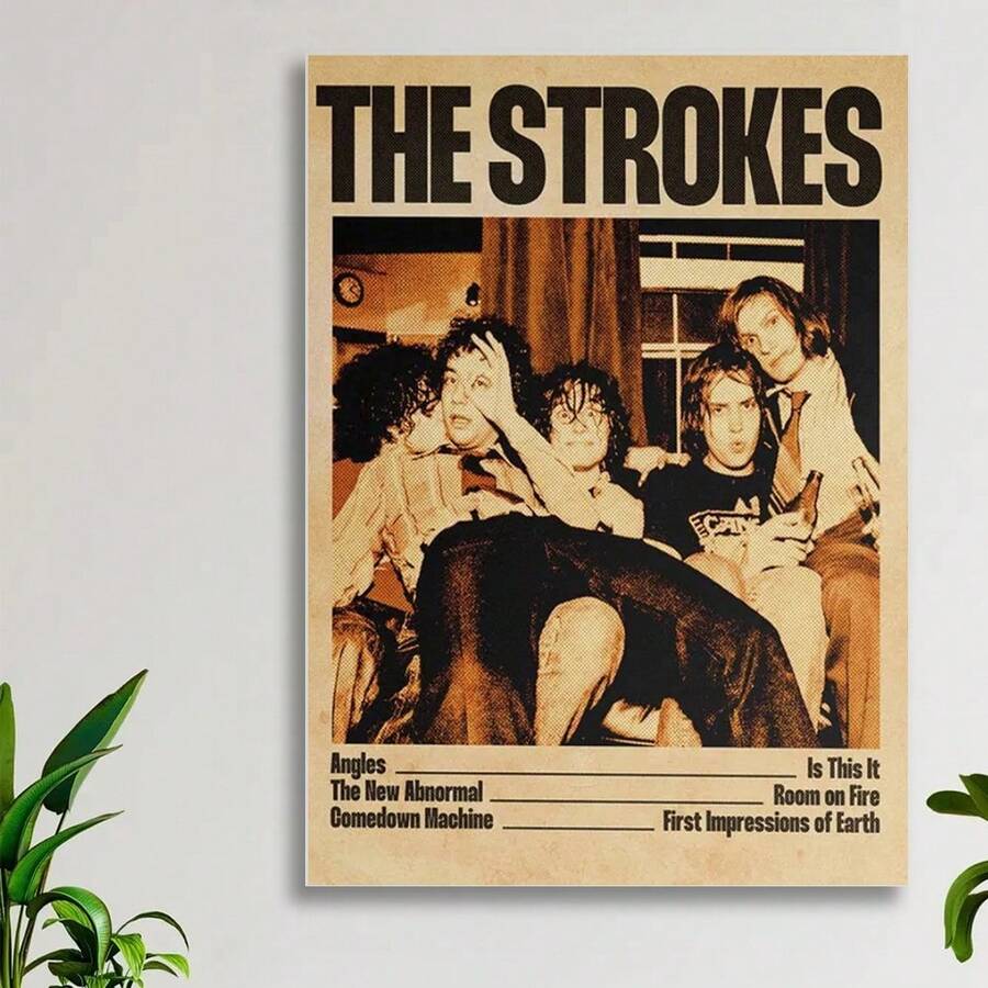 Framed The Strokes Poster, The Strokes Modern Wall Art, Music Poster, Wall Decor, The Strokes Wall Art Decor .Home Living Room Office Wall Decor, Perfect Gift And Wall Decoration, Room Decor, Wall Art Decor, Wall Decor, Living Room. - Framed(有框架) - 查看 1