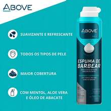 Espuma de Barbear Above 150ml - Suavizante e Refrescante - Verde - Visão 3