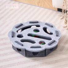 1pc Interactive Cat Toy - Puzzle Box Game With Felt Maze & Bell, Enriching Toy Design, Sturdy For Scratching, Hunting & Exercise Activities, Suitable For Indoor Kittens - Multicolor - View 12