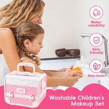 Pretend Play Makeup Set, Girls Makeup Case, Princess Handbag, Lipstick, Eyeshadow, Suitable For 3-6-12 Years Old Children, Halloween, Christmas And Birthday Gift - Multicolor - View 7