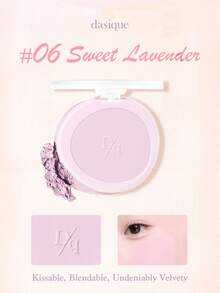 Dasique Matte Blush Palette, Highly Pigmented Long-Lasting Luminous Blush, Natural Makeup, Fashion Cosmetic Brand, Christmas Gift For Women, Essential For Weddings, Summer, Valentine's Day, Vacation - #06 Sweet Lavender - 查看 5