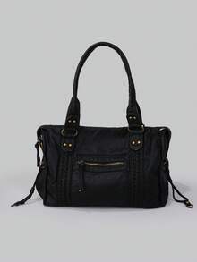 DareSee El nuevo bolso de hombro casual de negocios ligero presenta un diseño de doble asa con cremallera horizontal. Es adecuado para trabajadores de cuello blanco, maestros, adolescentes, estudiantes universitarias, principiantes y profesionales de cuello blanco, y es muy apropiado para el trabajo de oficina y el transporte. Regalo de Navidad