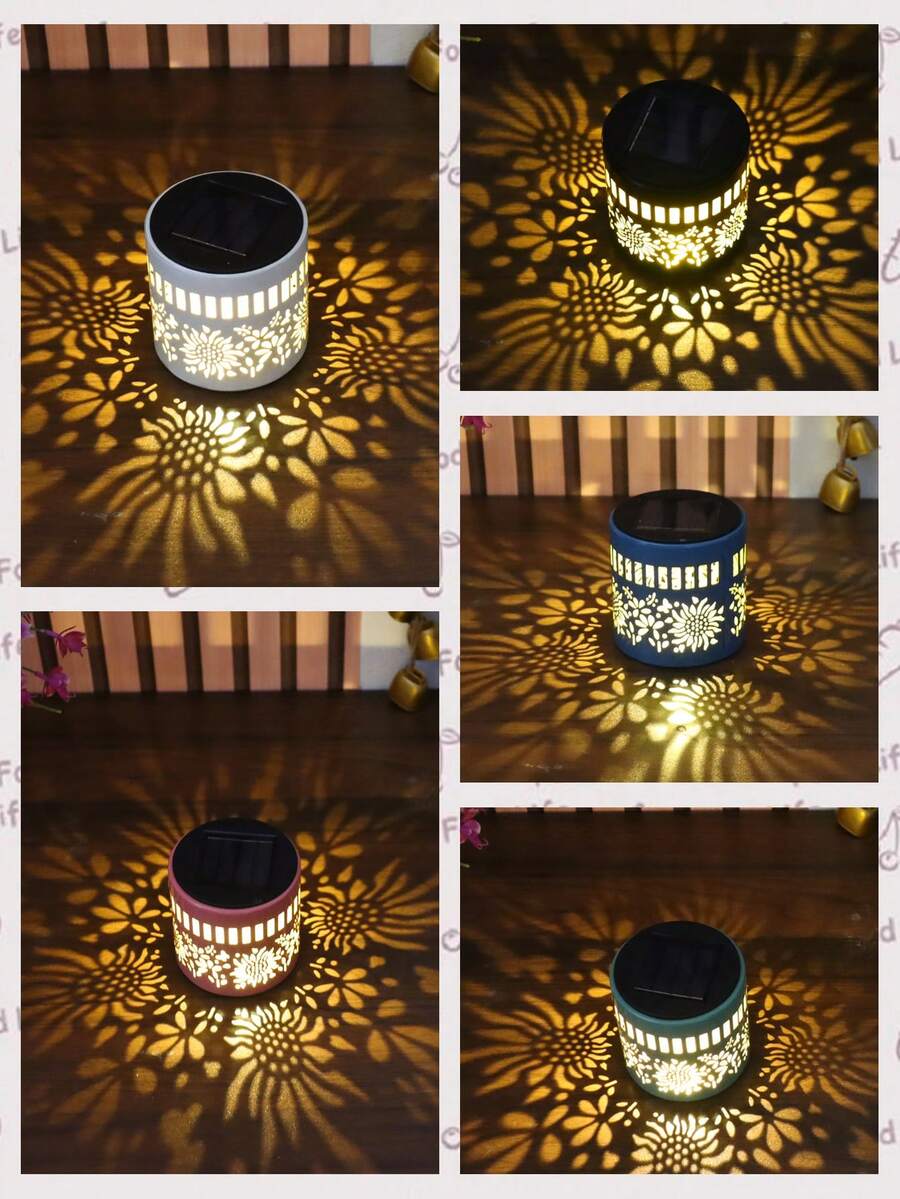 1 قطعة فانوس ديكوري يعمل بالطاقة الشمسية، فانوس ديكور حديقة أنيق، إضاءة LED معدنية تعمل بالطاقة الشمسية، إضاءة دافئة، مناسب للحديقة والفناء والممرات والمداخل والأعياد والحفلات والمروج