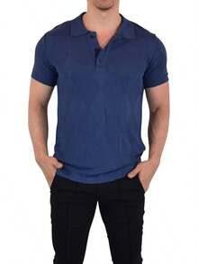 JOHN LEOPARD - Men's Knitted Polo Shirt - Bronze - View 7