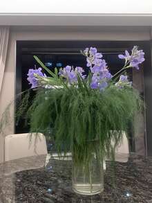 1 Stück künstliche Seiden-Orchideenblumen, Fake Dendrobium-Blumen, künstliche Freesien-Blumen, Fake Orchideen mit langem Stiel aus Kunststoff für DIY Blumensträuße, Blumenarrangements, Heimdekoration, Partydekoration, Wand, Wohnzimmer, Schlafzimmer, Hochzeit, Schreibtisch-Deko. Zuhause, Schreibtisch-Dekoration, Küche, Tisch, Tischmitte, Büro, Garten, Außenbereich, Haus, Terrasse-Dekoration, Frühling, Sommer, Dekoration