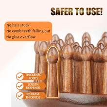 Bộ 2 lược massage gỗ đa năng kiêm dụng cụ massage da đầu - Lược tháo rời hai chức năng, phù hợp với mọi loại tóc, lông lược bằng cao su bền - Thúc đẩy sức khỏe tóc và tuần hoàn máu, thích hợp sử dụng tại salon và nhà, phụ kiện chăm sóc tóc, dụng cụ tạo kiểu tóc thanh lịch, chất lượng cao. - Nhiều màu - Xem 3
