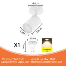 CANMEIJIA إضاءة سقف مدمجة GU10، باللون الأسود/الأبيض، مصنوعة من الألومنيوم، مناسبة لمصباح GU10، قابلة للتطبيق في المتجر/المكتب/غرفة النوم/غرفة المعيشة/المقهى/قاعة المعرض/المتحف/الممر/المدخل، اختر الحجم وفقًا للاحتياجات - مصباح سقف برأس مصباح GU10 - مشاهدة 18