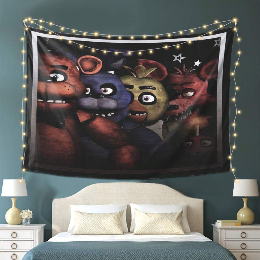 2026-Personalized Tapestry Wall Hanging-Fdie Fazbear Themed Tapestry - Perfect Gift For Sports Fans, Soft Texture Decorative Piece For Living Room, Bedroom, Office & Party Décor - 40*60 trong - Xem 1