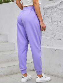 Women Pants - 紫丁香色 - 查看 2