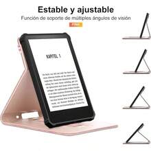 Funda Plegable para Nuevo (Versión 11.ª Generación 2022/2025), con Encendido/Apagado Automático, Funda Ligera con Correa de Mano,Flor de Albaricoque 4ZVP - Rosa - Ver 4