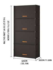 1pc Covered Dust-Proof Shoe Rack, Storage Shelf, Space-Saving, Sturdy & Fashionable, Easy To Assemble & Disassemble, Portable, Suitable For Living Room, Bedroom, Entryway, Office, Home, Multi-Layer Storage, Holiday Gift, Valentine's Day Gift, Children's Gift - Multicolor - View 6