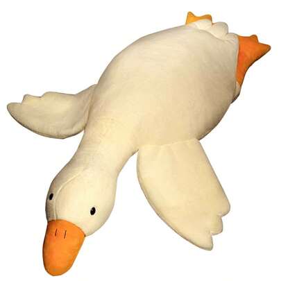 Big Size Fluffy Duck Plush Toys Sleep Pillow Cute Animal Stuffed Swan Goose Plush Dolls Floor Kids Girls Birthday