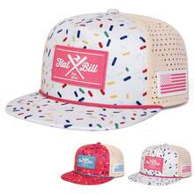 1Piece Men Fashion Letter Hip Hop Hat Mesh Hat Outdoor Adjustable Sunscreen Leisure Hat Spring Autumn Travel Tourism Beach Vacation - 彩色 - 查看 8