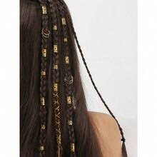 1 Pack Gold Thread Sun Shape Hair Rings Mixed Set, Braided Hair Accessories For Women, Holiday Party Hair Accessories, Halloween Hair Accessories - Vàng - Xem 8