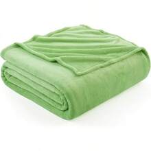 Sofa Blanket Living Room Cover SetFleece Blanket Twin Size, Soft Cozy Twin Blanket, Fuzzy Flannel Blanket Bed, Sofa, Couch, Travel, Camping, 60 X 80 Inches - 草綠色 - 查看 12