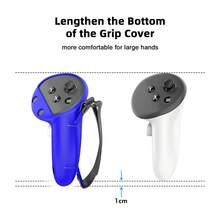 Juego de cubiertas de silicona VR para Meta/Oculus Quest 3, diseño mejorado con protección completa para Quest 3, 5 en 1 accesorios VR cubierta protectora, regalo ideal para cumpleaños y Navidad (no incluye auricular y controlador VR) (Azul oscuro)