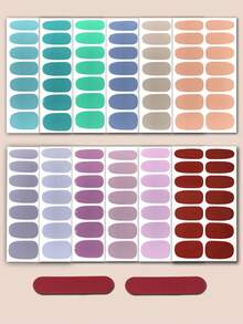 12 قطعة ملصقات أظافر و 2 قطعة مبارد أظافر، ملصقات فنية كاملة للأظافر، ملصقات أظافر، ديكورات أظافر، لفات أظافر، اكسسوارات أظافر، مناسبة للنساء والفتيات، DIY