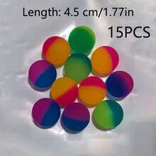 15pcs Cat Toy Bouncy Balls, Interactive Cat Toys Balls, 32mm High Indoor Cat Bouncy Balls, Colorful Rubber Large Bounce Ball, Pet Toy Balls Gift For Kitty