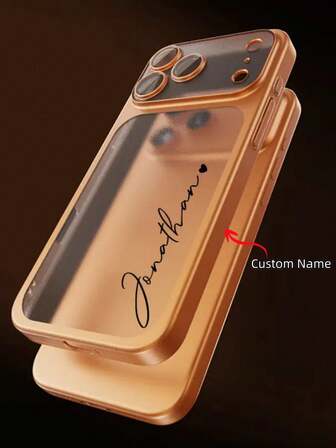 Funda de teléfono personalizada y personalizada compatible con iPhone 17 16 15 14 13 12 Pro Max, de plástico duro transparente mate con protección de cámara de lujo, regalo de Navidad para el 17 Pro Max, funda de teléfono personalizada con foto