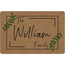 1PC 16"*24" 18"*30" Custom Monogram Outdoor Welcome Mats For Front Door - Custom Initial Welcome Door Mats For Indoor Entrance - Low-Profile Floor Mat - Black - View 1