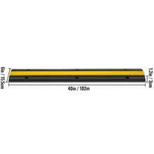 Paquete de 4 rampas protectoras de cables de goma de 1 canal, resistente, capacidad de carga de 22 046 lb, cubierta para cables, reductor de velocidad, cubierta protectora para rampas de cables de manguera de entrada - 4 rampas 1 canal - Ver 10