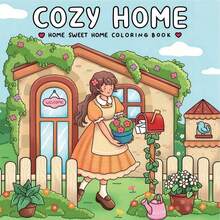 Warm Moments | Intellectual Relaxation | Adult Coloring Book. Includes Scenes Of Pet Companionship, Cooking, Playing Piano, And Other Cozy Daily Life Activities. Detailed Patterns And Clear Lines. A Great Way To Relax Alone, Suitable For Stationery, School Supplies, And Makes A Great Gift For Girls, Valentine's Day, New Year.