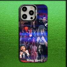 Funda de teléfono Raper K-King Von para 17,16,15,14,13,12,11,Pro,MAX, cubierta de silicona mate gris negra - Z1 - Ver 7