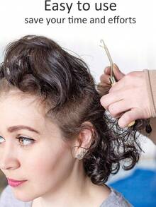 Set di 5 uncinetti per uncinetto, adatti per maglieria, parrucche, trecce, colore nero, possono essere utilizzati per dreadlocks, tessitura in plastica, extension per capelli e altri stili, laboratorio artigianale