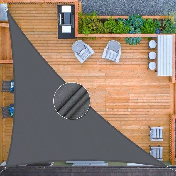 Shade Sail, Resistant Shade Cloth 98 Shade Sail Cover Canopy Awning Shelter Patio, Garden, Driveway, Balcony, Outdoor, Swimming Pool 3.6x3.6x3.6m