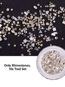 220 Stücke Zahnedelstein-Set mit Kleber & Werkzeug, DIY Kristalle für Zähne, Schmuckset mit Zähnen in verschiedenen Formen, einfache Anwendung, Y2K Mode, funkelnde Strass für das Lächeln, für Anfänger und Profis geeignet (OHNE UV-LICHT), anwendbar für Halloween und Weihnachten - Verschiedenfarbig - Übersicht 3