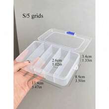 1pc Hair Clip Storage Case, 5 Compartments Box For Hairpins, Makeup Hair Tie, Bobby Pins And Other Hair Accessories ,Jewellery Box,Pouch,Makeup Brush Holder,Brush Holder,Perfume Organiser,Pouch Bag