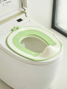 1pc Plastic Coated Children's Toilet Seat, Easy Non-Slip Baby Potty Training Toilet Seat, Infant Toilet Training Cushion