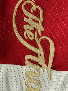 男士篮球短裤 23 红色和白色刺绣拉链口袋训练休闲运动短裤 - 彩色 - 查看 4