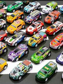 10/20/30辆随机玩具车，儿童派对礼物，圣诞礼物袋填充物，迷你合金赛车散装，皮纳塔填充物，教师宝藏奖品盒玩具，儿童赛车，赛车配件，赛车，玩具车，汽车，汽车玩具，车辆，玩具车，汽车玩具，赛车主题，汽车玩具，怪兽卡车派对，汽车游戏，怪兽卡车派对礼物，怪兽卡车 - 彩色 - 查看 1