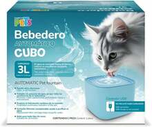 Fancy Pets Bebedero Automático para Perros y Gatos, 3L, con Filtro de Carbón Activado, Agua Fresca, Recirculación Silenciosa, Dise?o Cubo Negro - Agua - Ver 8